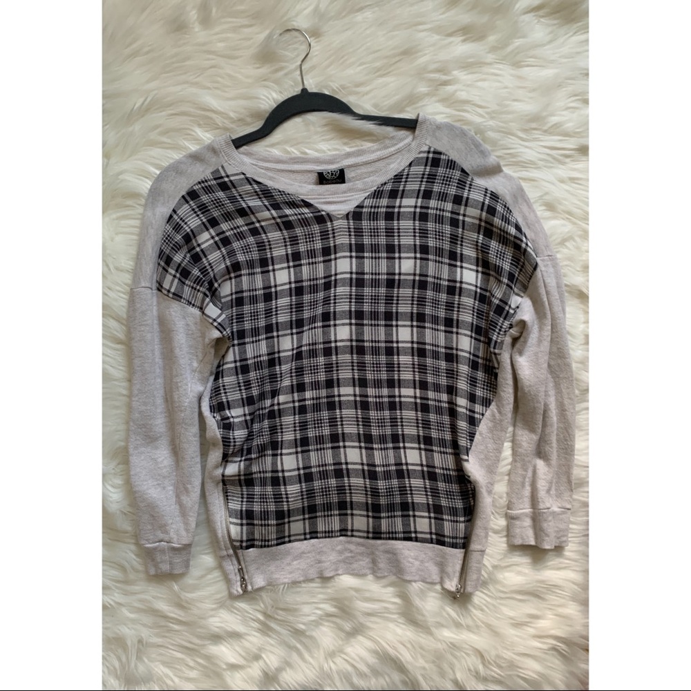 Bobeau White Plaid Shirt